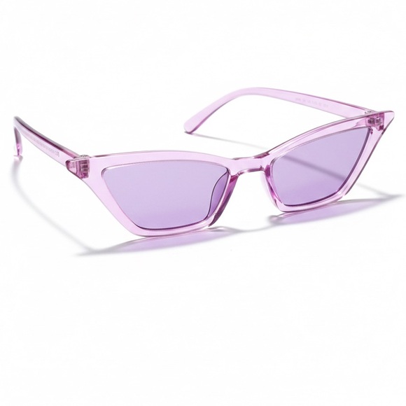 Y2K Accessories - Retro Purple Lilac Translucent Cat-Eye Sunglasses | Trendy Y2K Aesthetic Eyewear